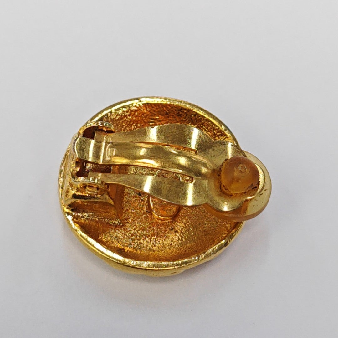Metal Gold Clip On Earrings