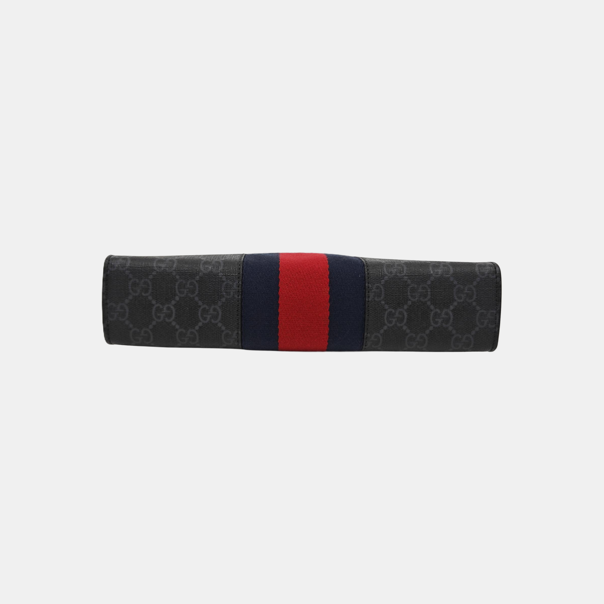 GG Supreme Monogram Coated Canvas Gray