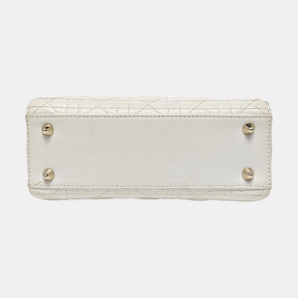Lady Dior Cannage Lambskin White