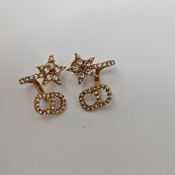 Clair D Lune Metal Gold Stud Earrings