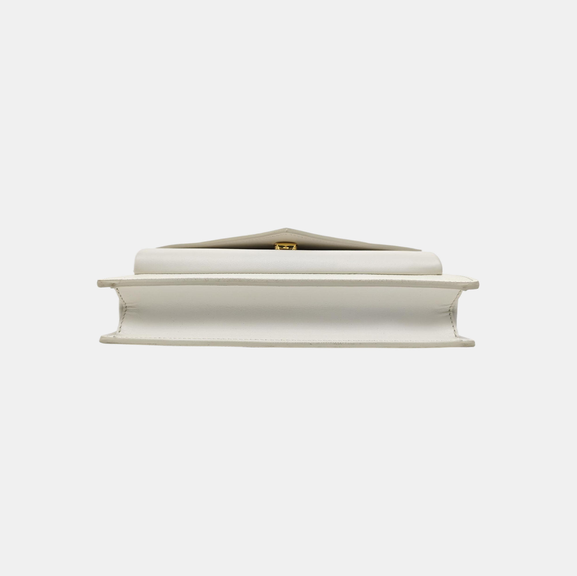 Envelope Wallet Saffiano Calfskin White
