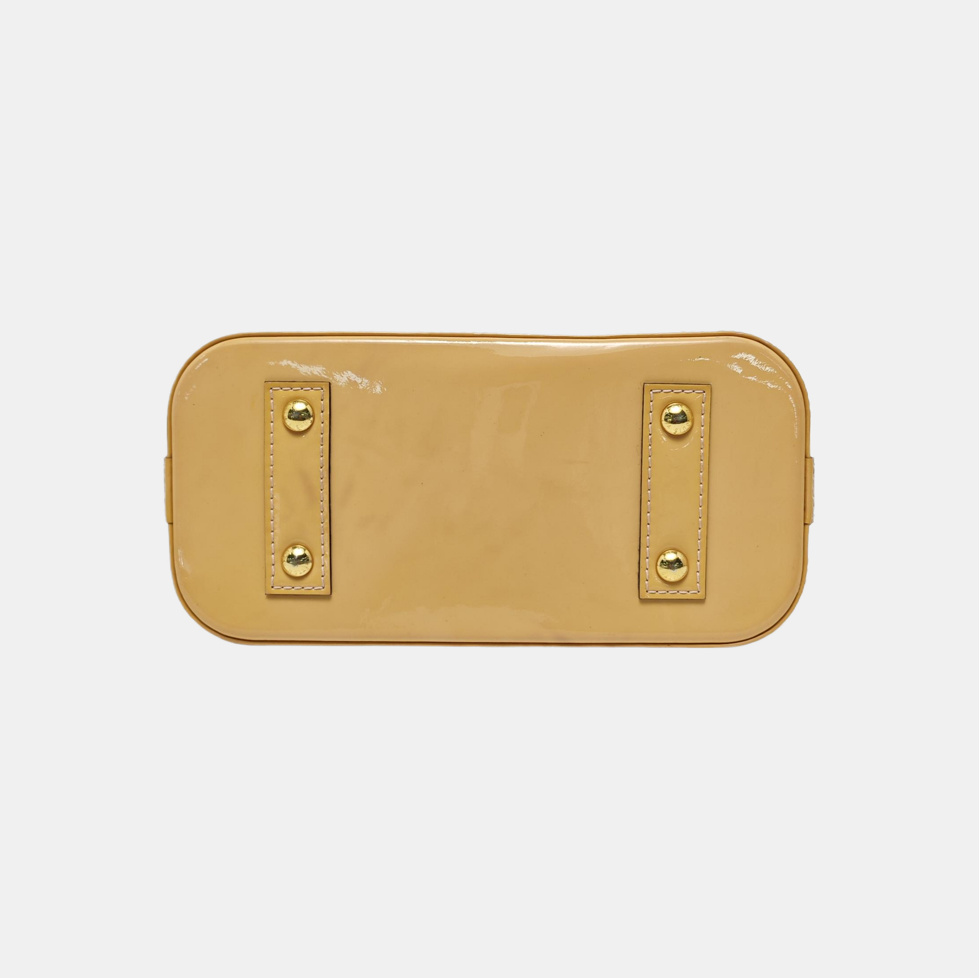 ALMA BB Monogram Patent Leather Yellow