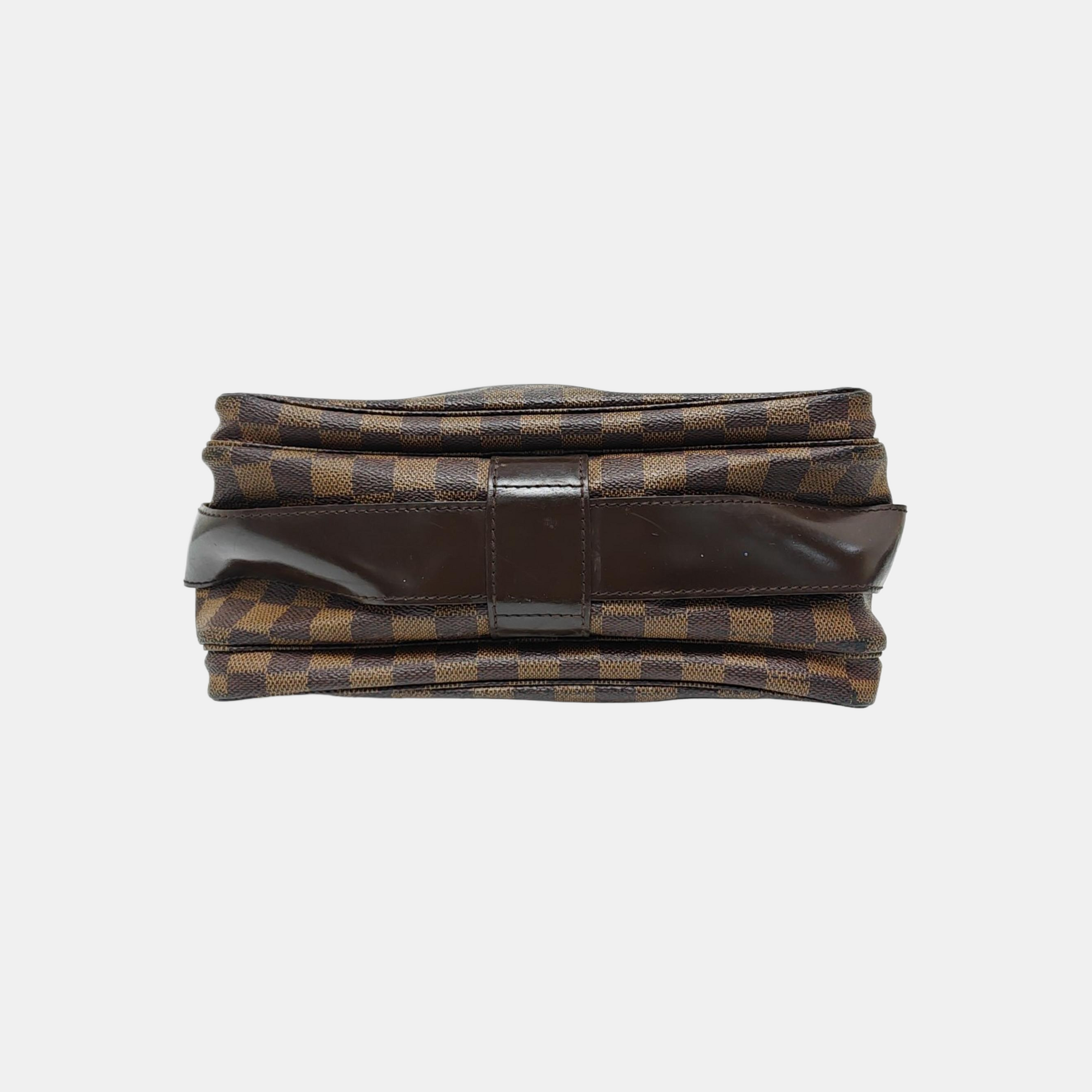 NAVIGLIO Damier Ebene Coated Canvas Brown