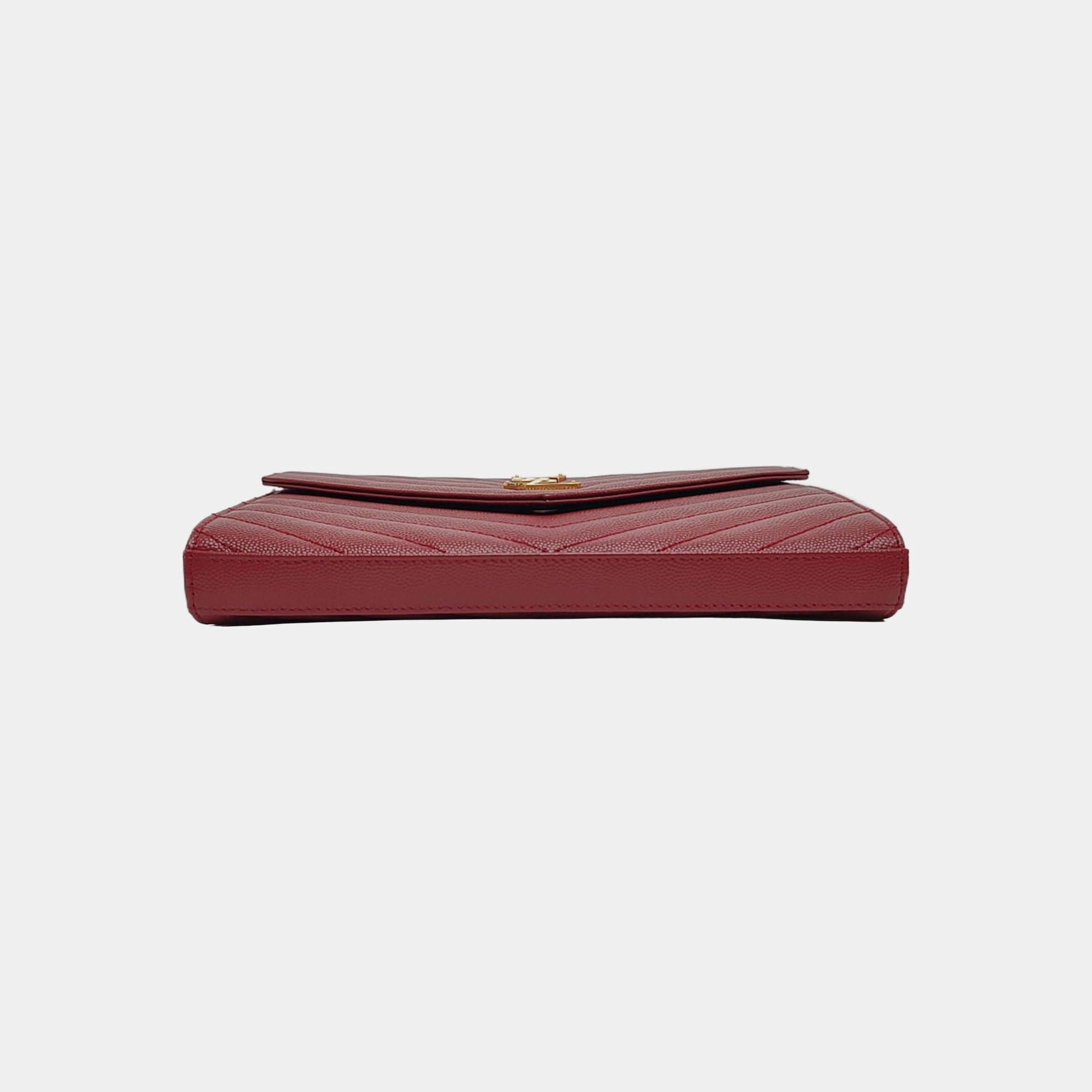 MONOGRAM Medium Chevron Calfskin Red