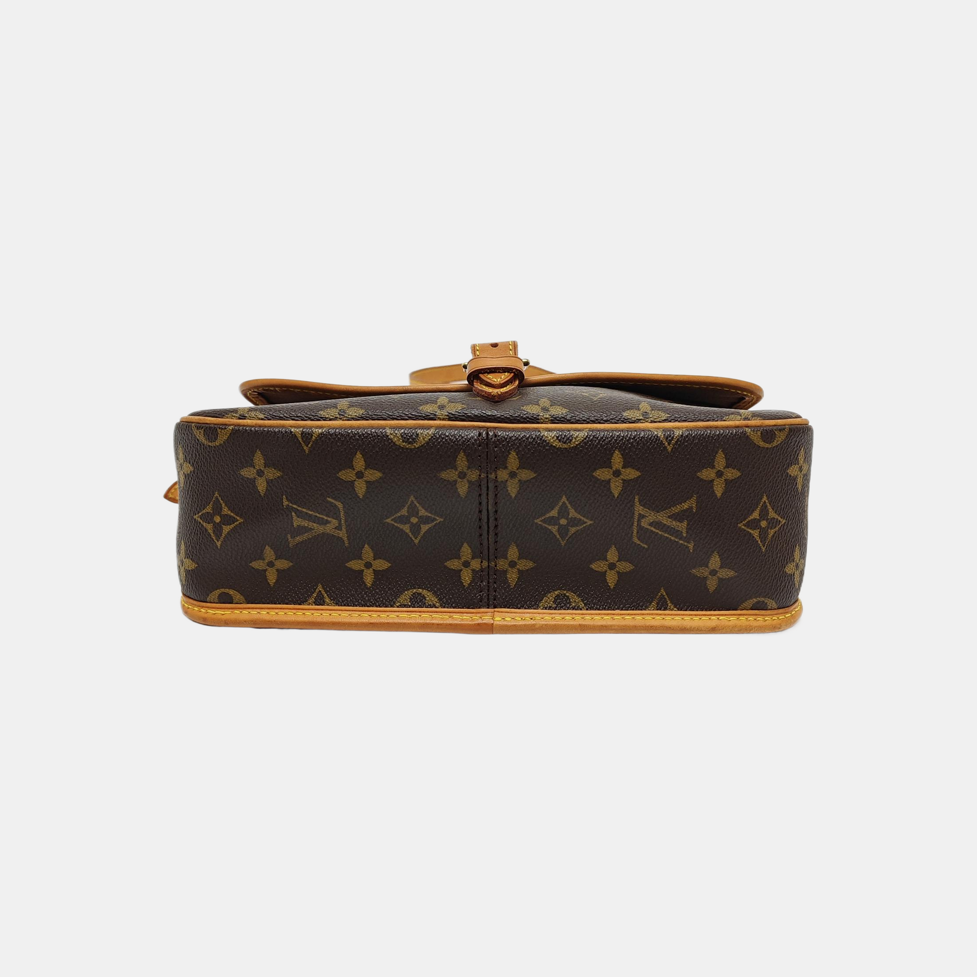 SOLOGNE PM Monogram Coated Canvas Brown