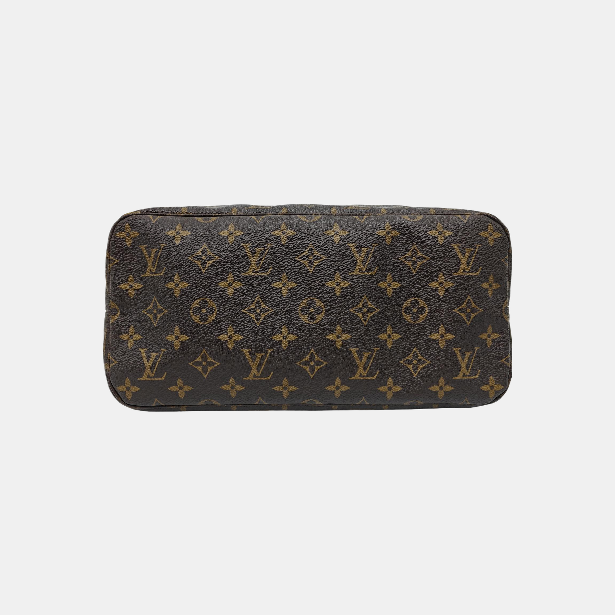 NEVERFULL MM Monogram Coated Canvas Brown