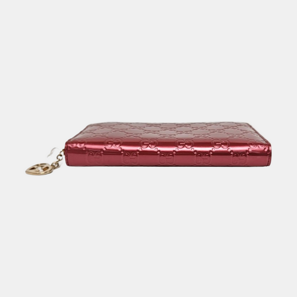 Signature Monogram Calfskin Red Wallet