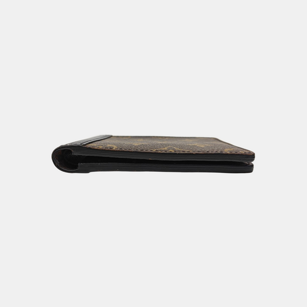 GASPAR Mini Monogram Coated Canvas Brown Wallet