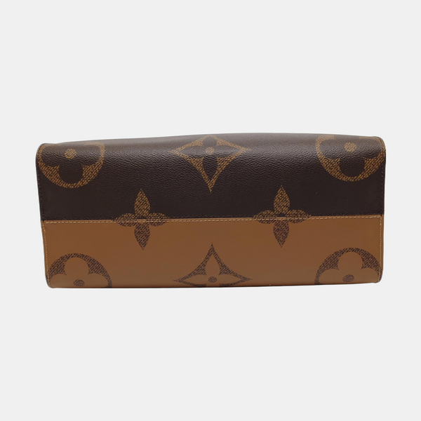 Authenticated pre-owned  ONTHEGO MM Monogram Coated Canvas Brown - Tote Bag at Looply