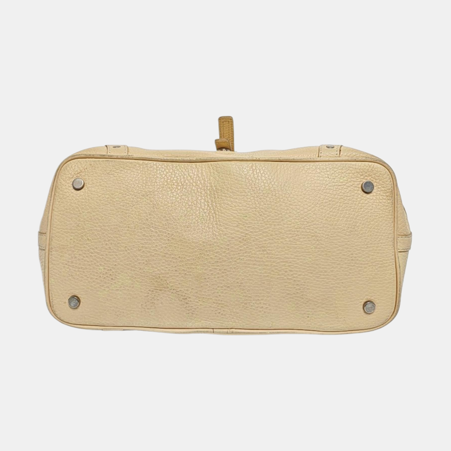 Calfskin Top Handle Bag Beige