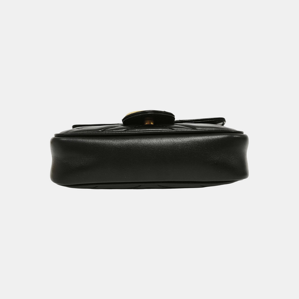 GG Marmont Mini Quilted Calfskin Black