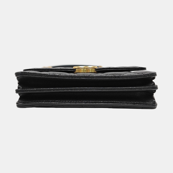 Quilted Grained Calfskin Black