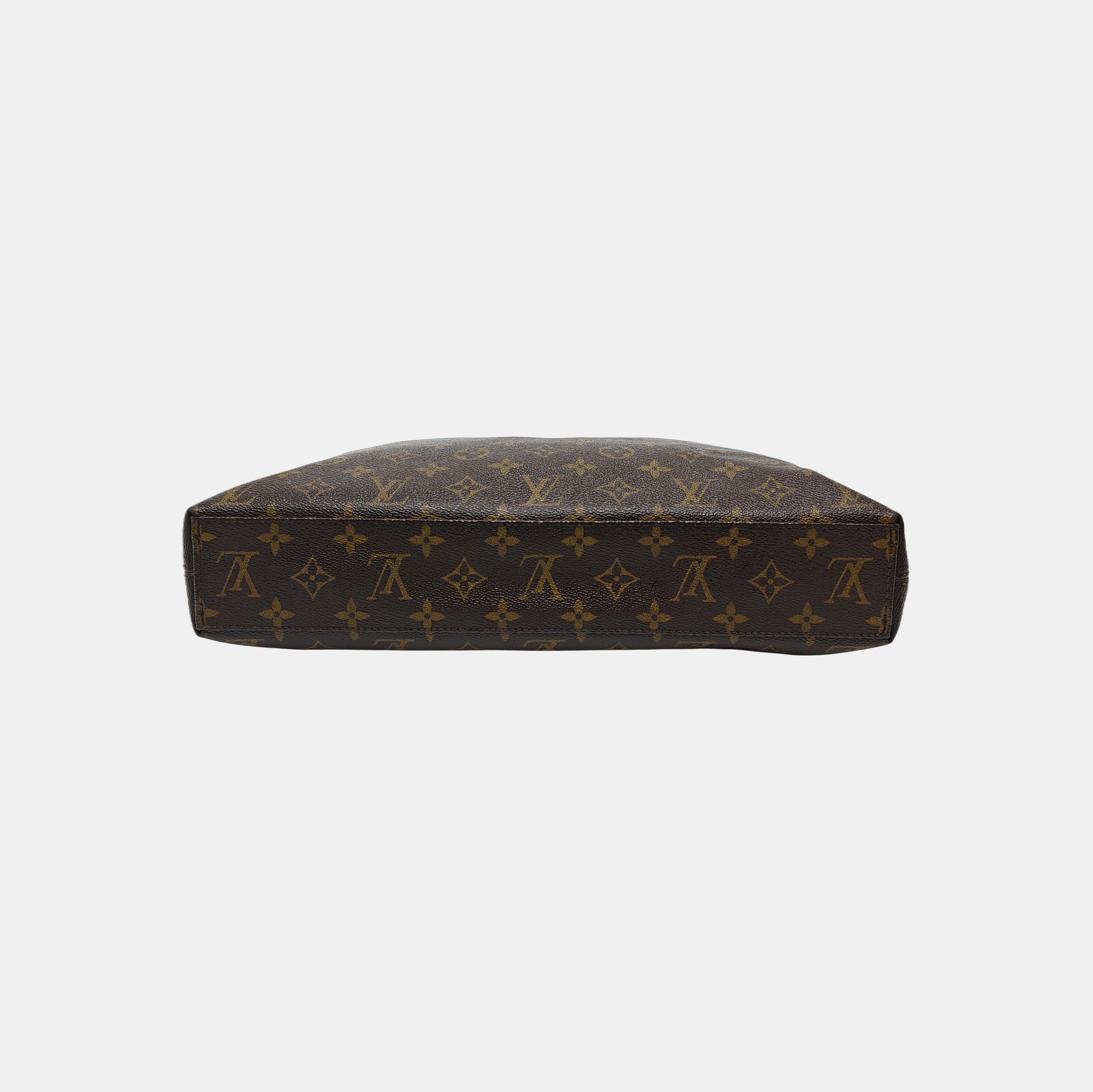 Monogram Coated Canvas Shoulder Bag Brown