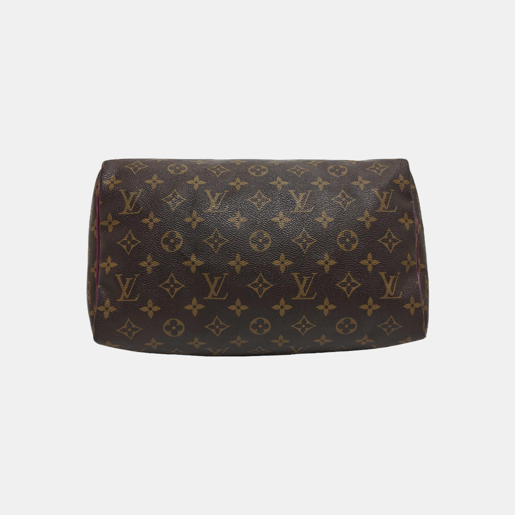 SPEEDY 30 Monogram Coated Canvas Brown