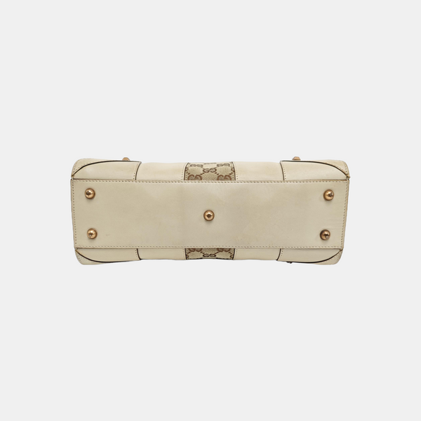 Monogram Calfskin Tote Bag Beige