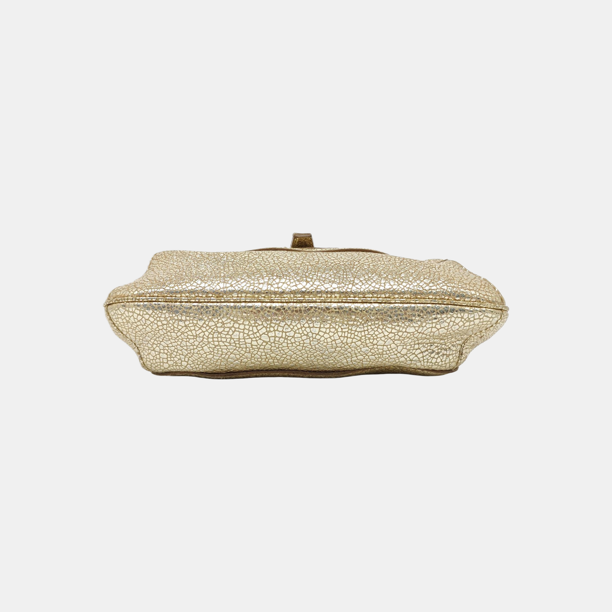 Special Material Shoulder Bag Gold