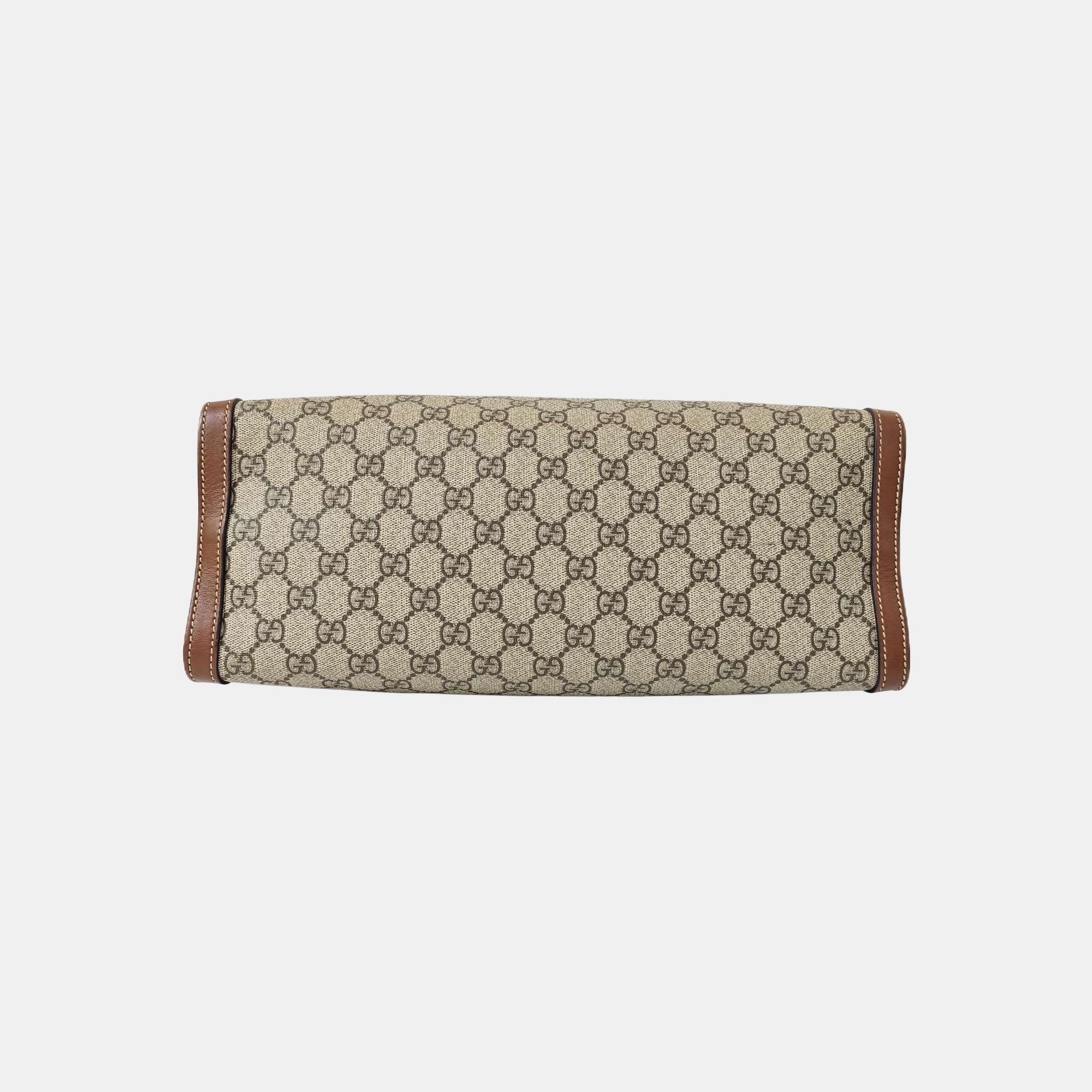 Padlock Medium Monogram Coated Canvas Beige