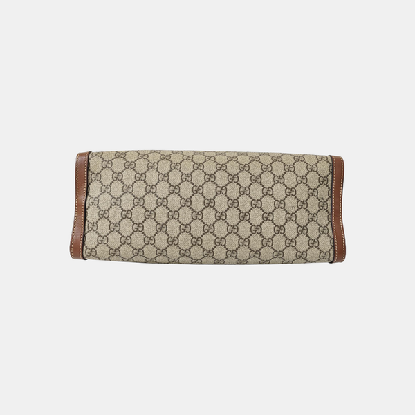 Padlock Medium Monogram Coated Canvas Beige