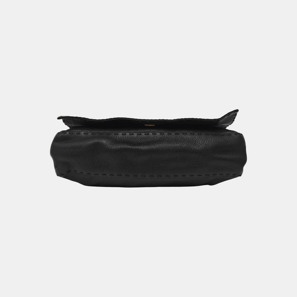 Quilted Calfskin Shoulder Bag Black