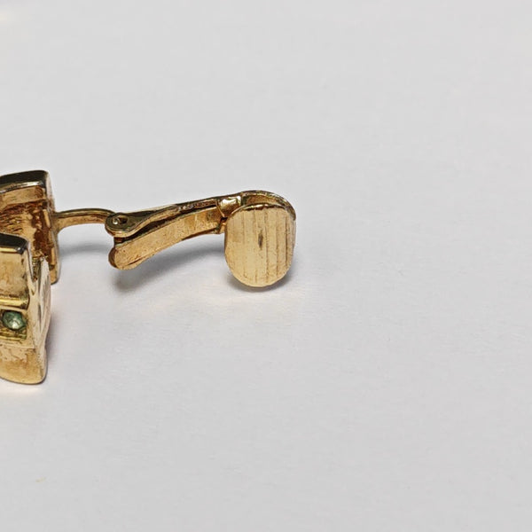 Metal Gold Clip On Earrings
