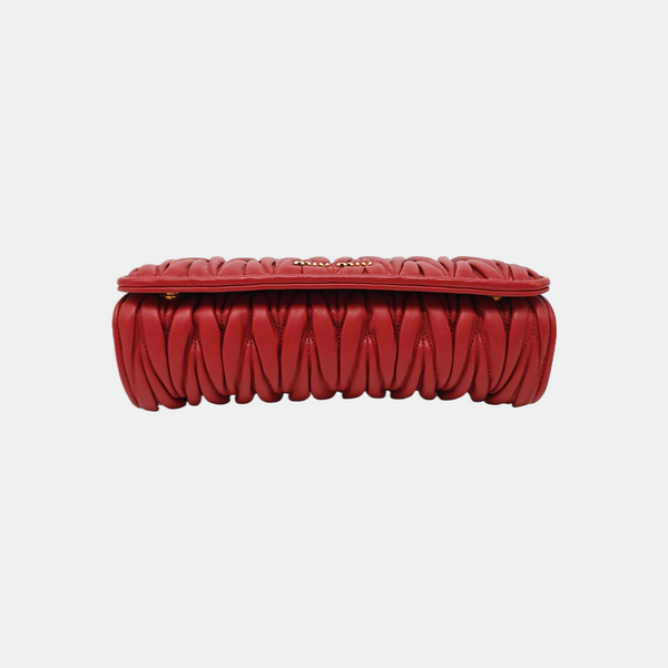 Quilted Lambskin Shoulder Bag Red
