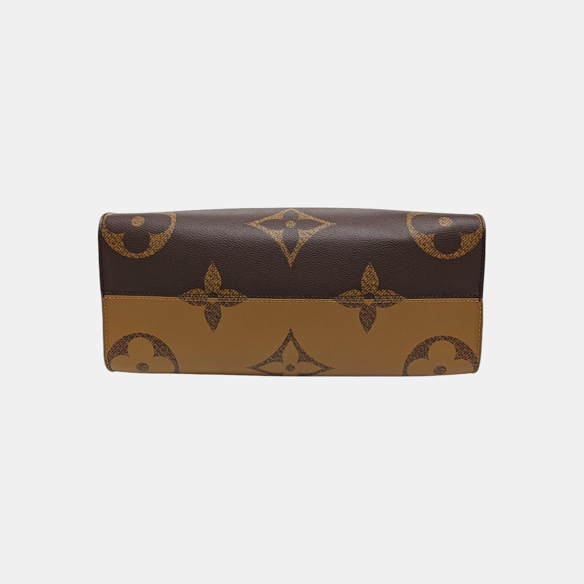 ONTHEGO MM Monogram Coated Canvas Brown