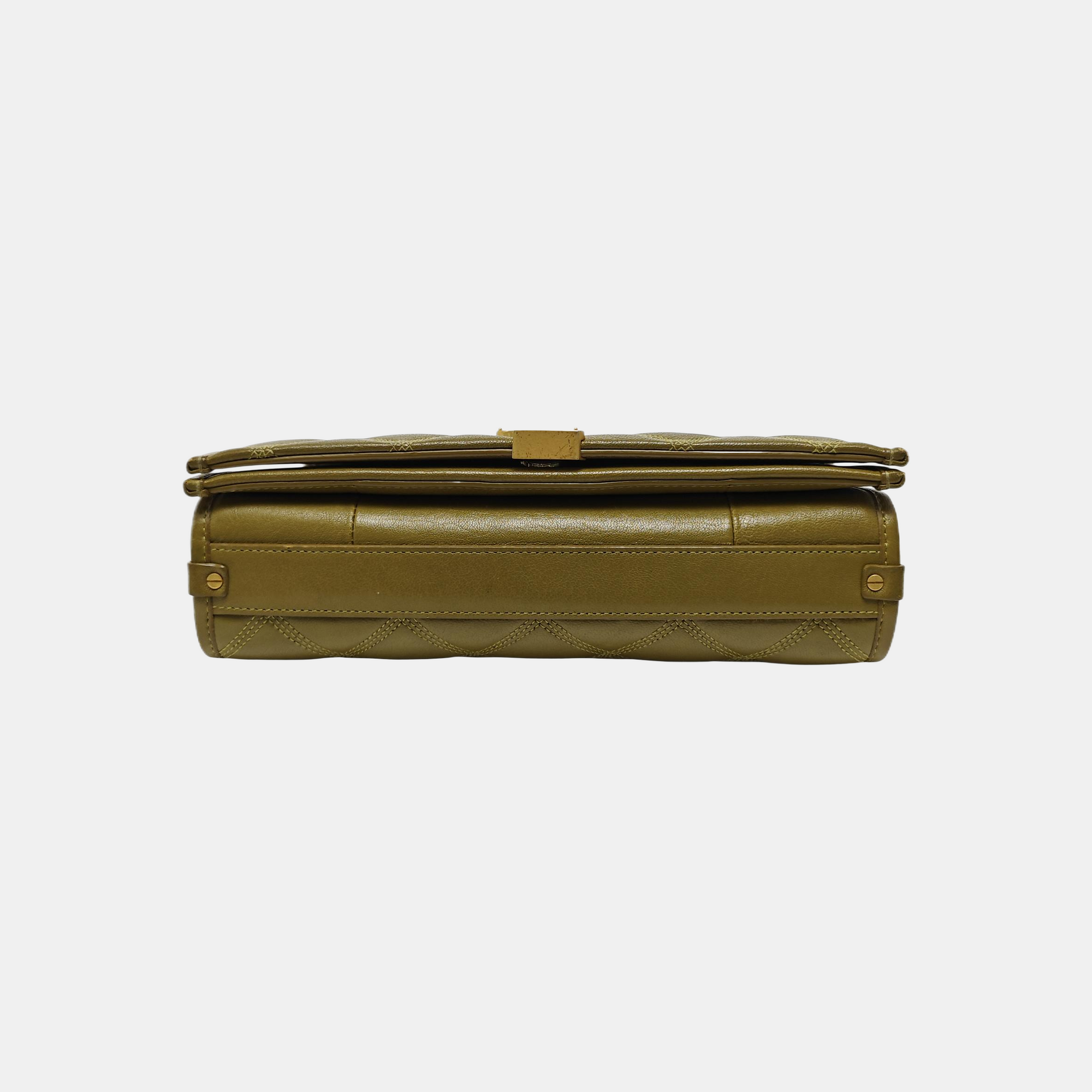 BECKY Mini Quilted Lambskin Green