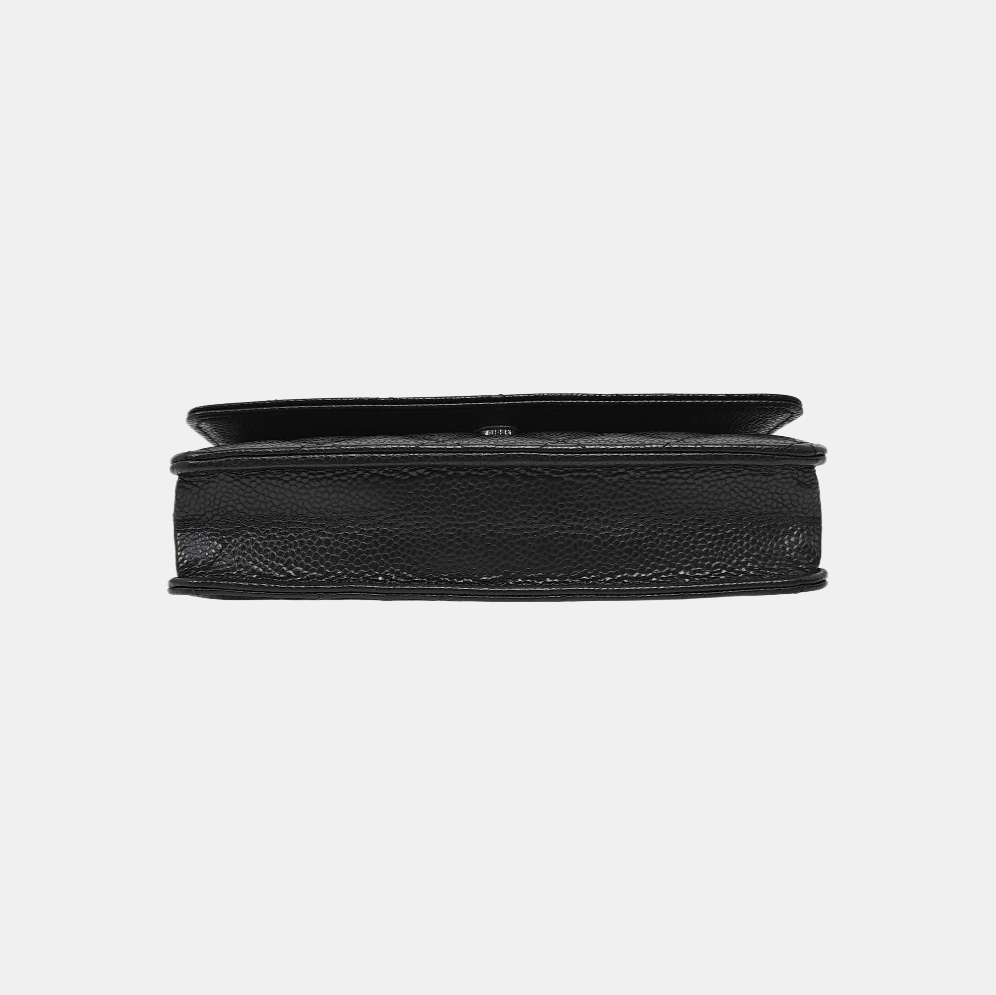 WOC Quilted Grained Calfskin Black