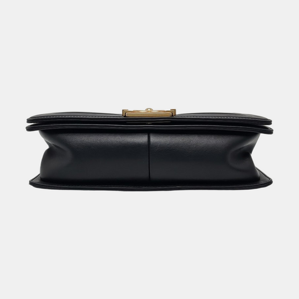 BOY CHANEL Medium Quilted Calfskin Black