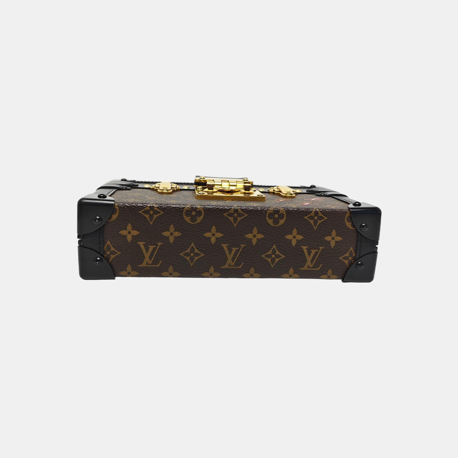 PETITE MALLE Monogram Coated Canvas Brown