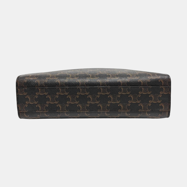 CABAS CELINE Small Coated Canvas Brown