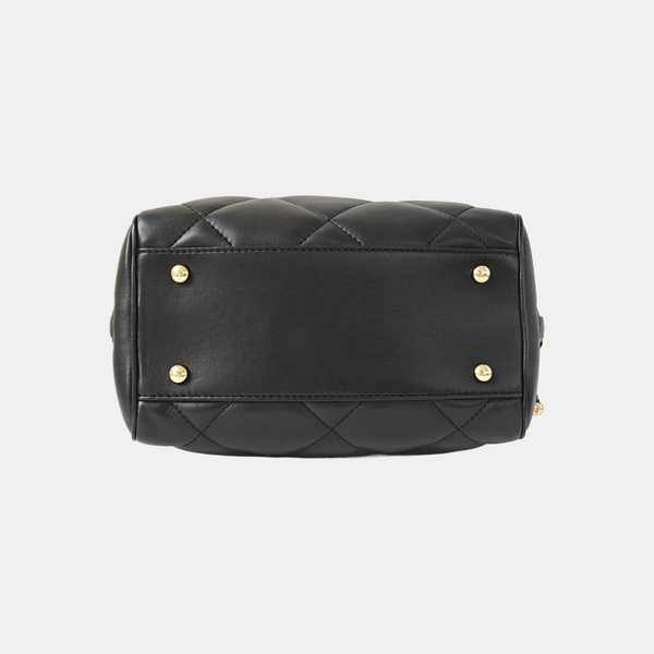 Quilted Lambskin Shoulder Bag Black