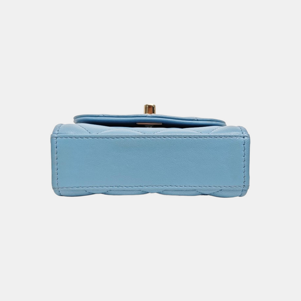 TRENDY CC Quilted Lambskin Blue