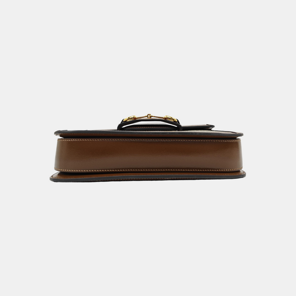 Horsebit 1955 Medium Monogram Coated Canvas Beige