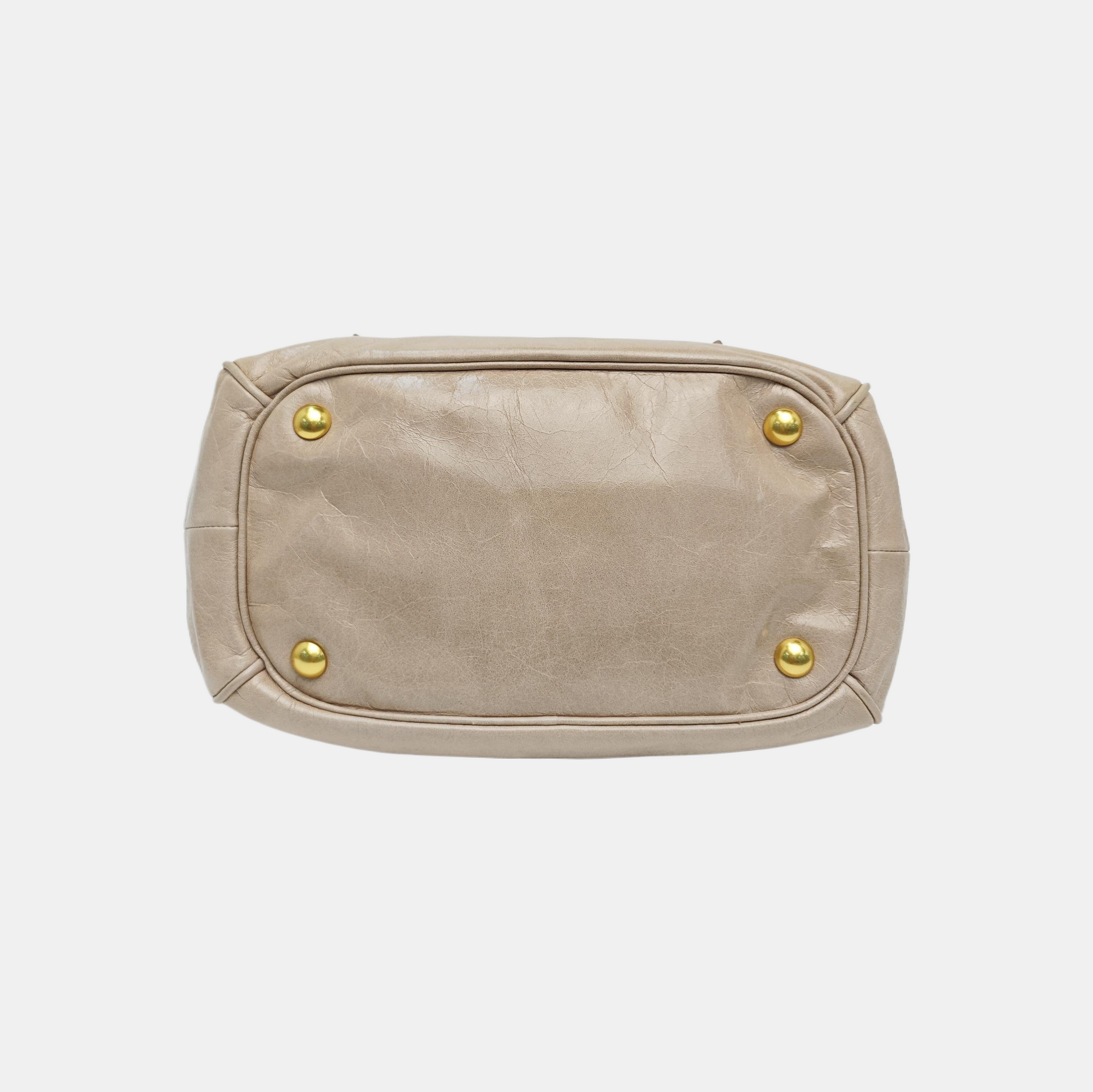 Calfskin Shoulder Bag Beige