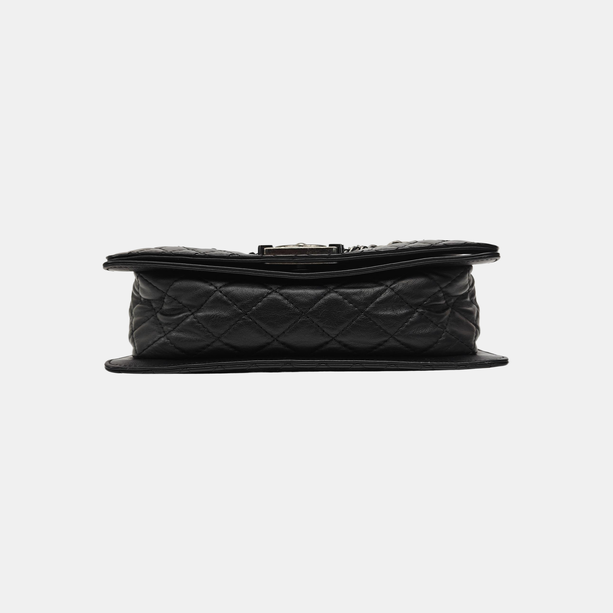 BOY CHANEL Medium Calfskin Black