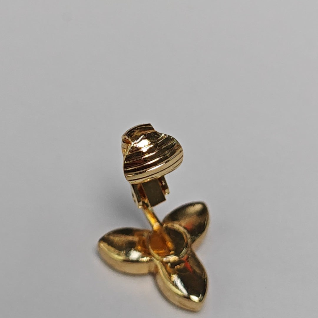 Metal Gold Clip On Earrings