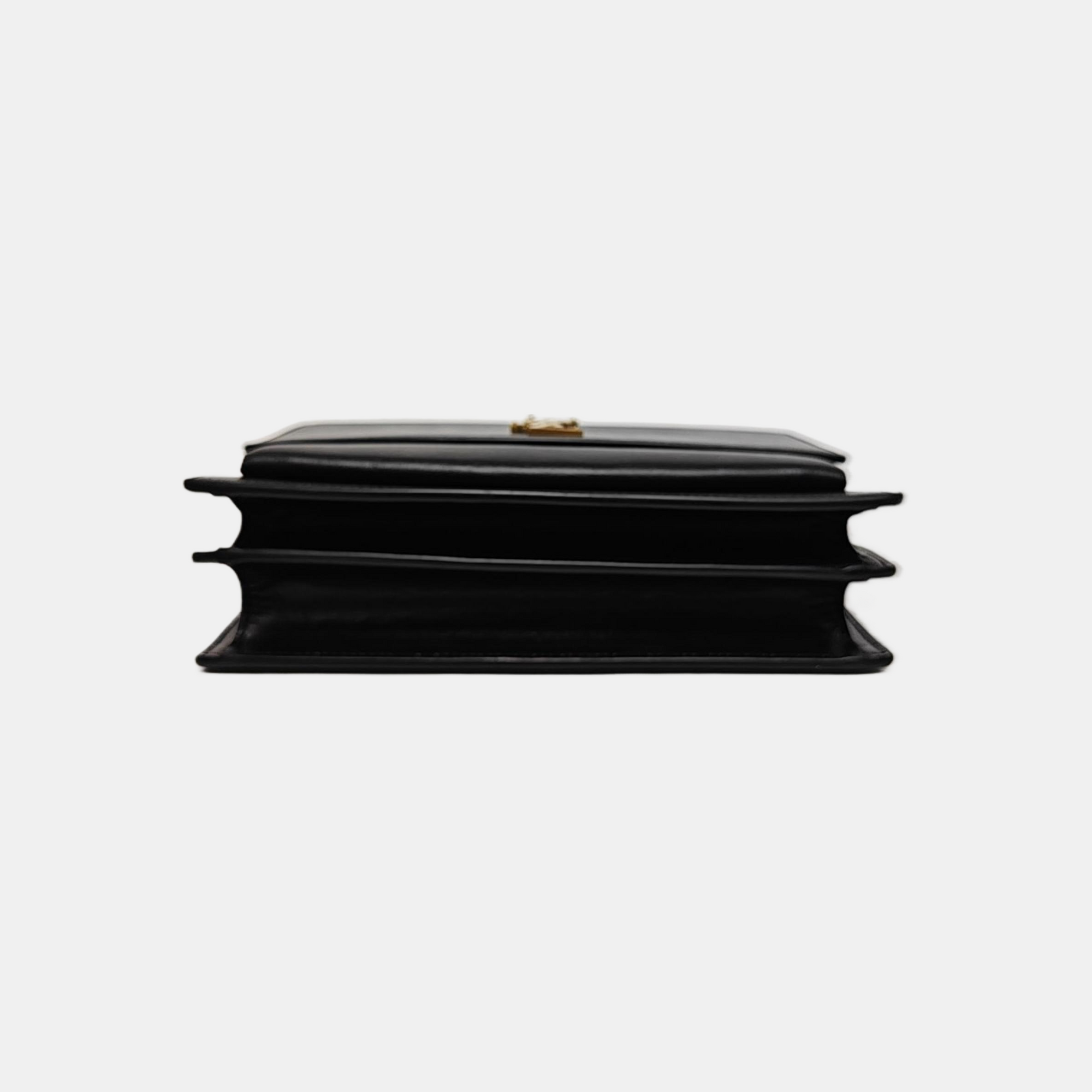 SUNSET Medium Calfskin Black