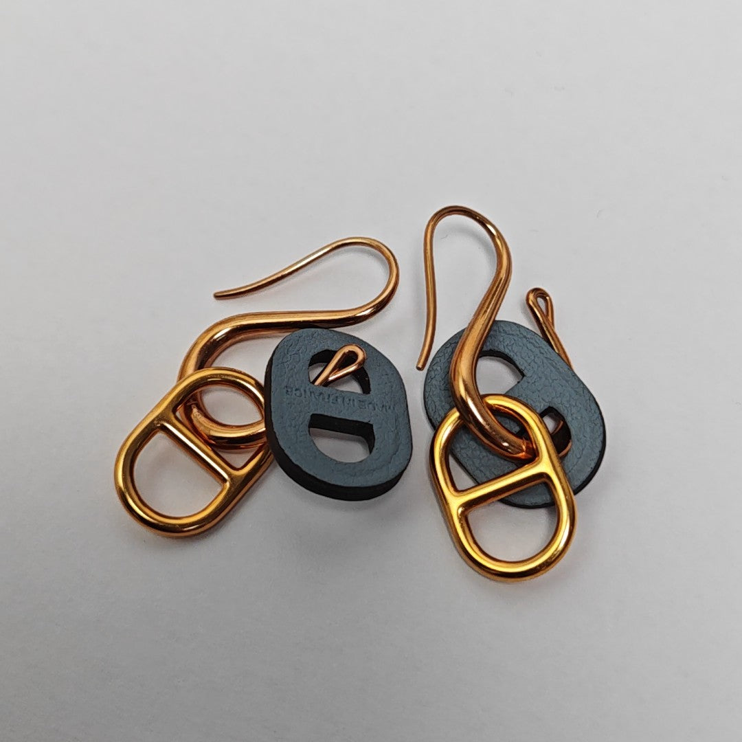 O'maillon Metal Blue Stud Earrings