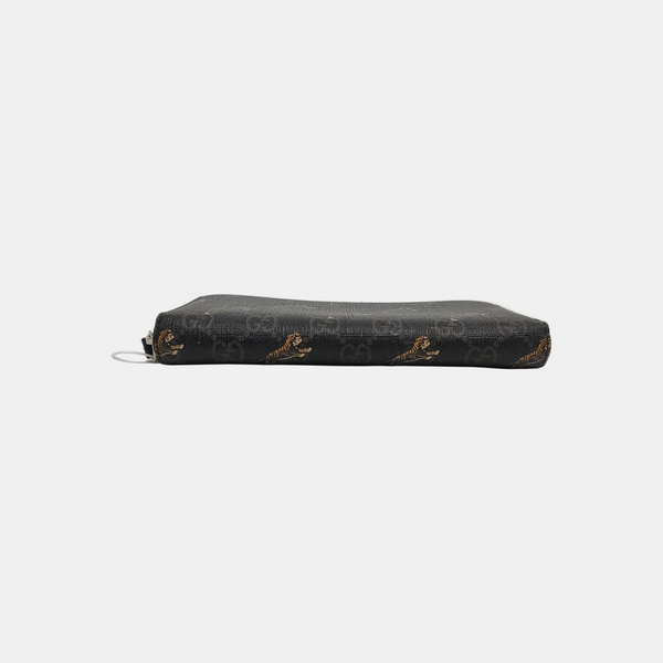 Monogram Coated Canvas Clutch Black