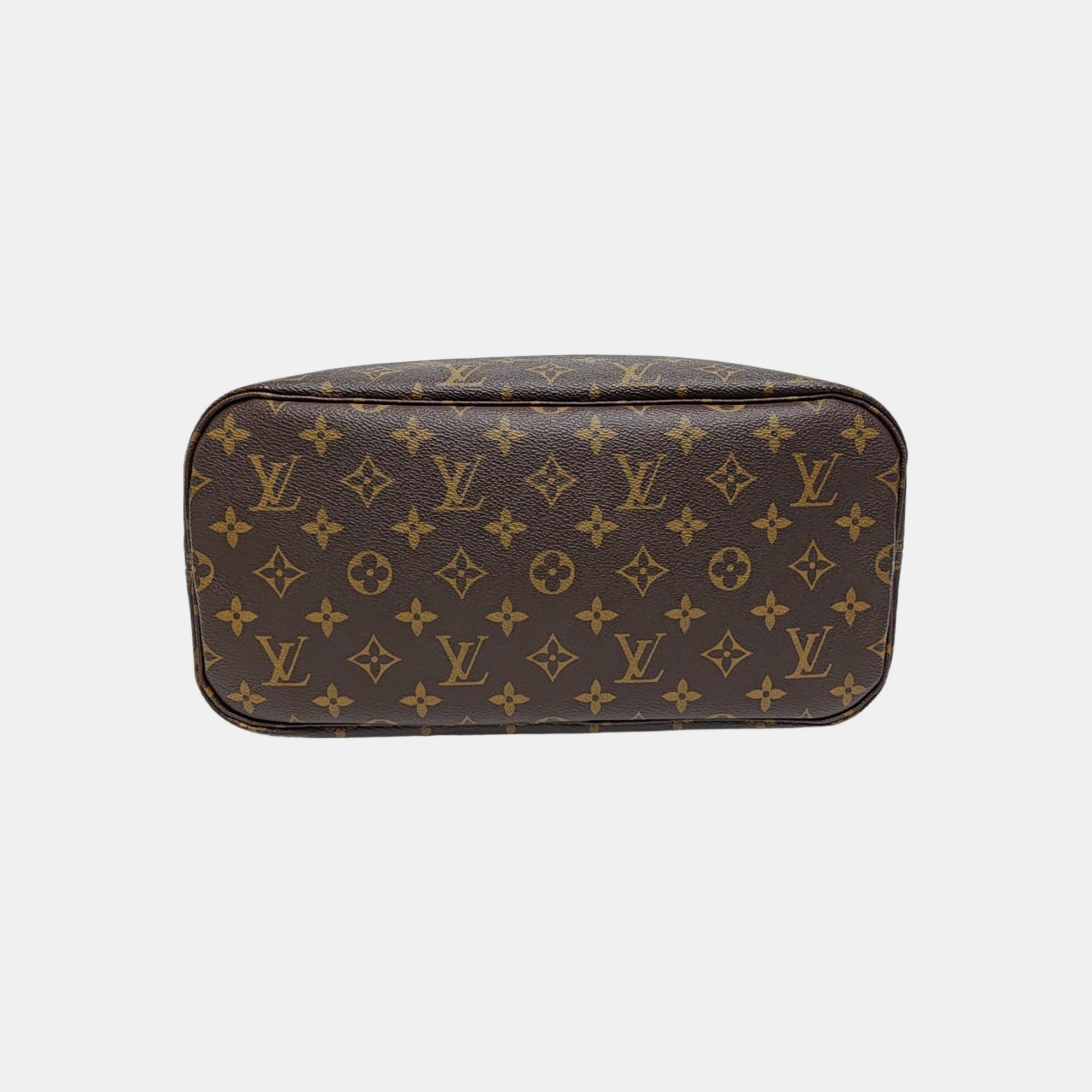 NEVERFULL MM Monogram Coated Canvas Brown