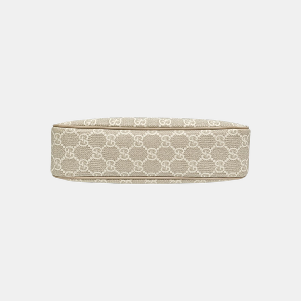 Ophidia Small Monogram Coated Canvas Beige
