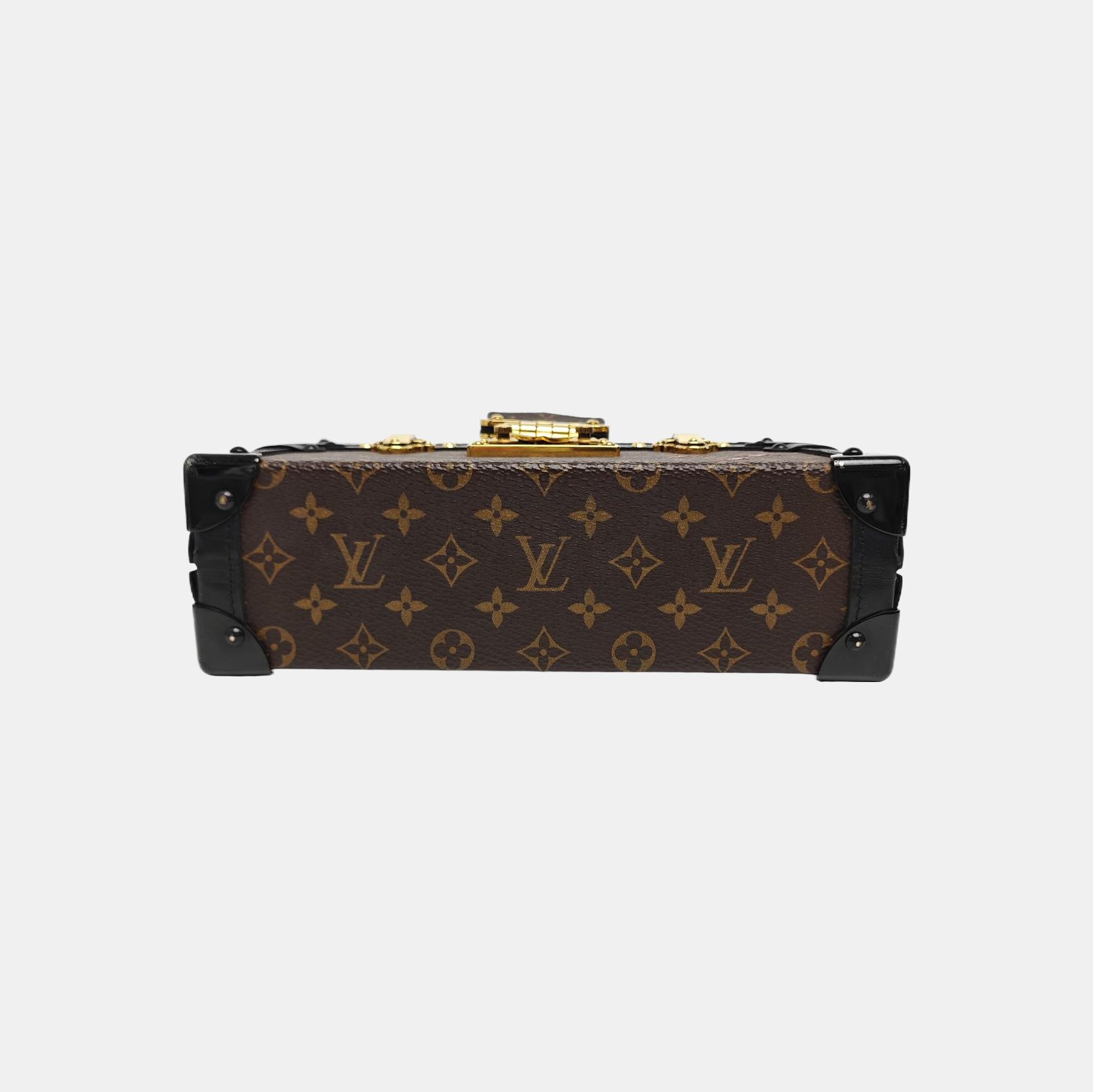 PETITE MALLE Monogram Coated Canvas Brown