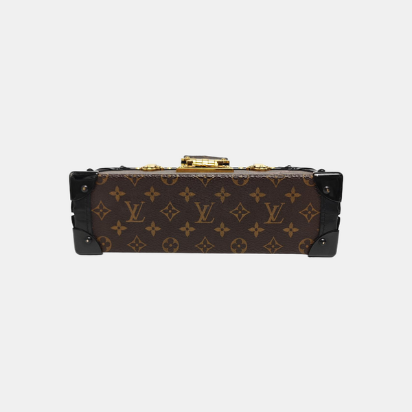 PETITE MALLE Monogram Coated Canvas Brown