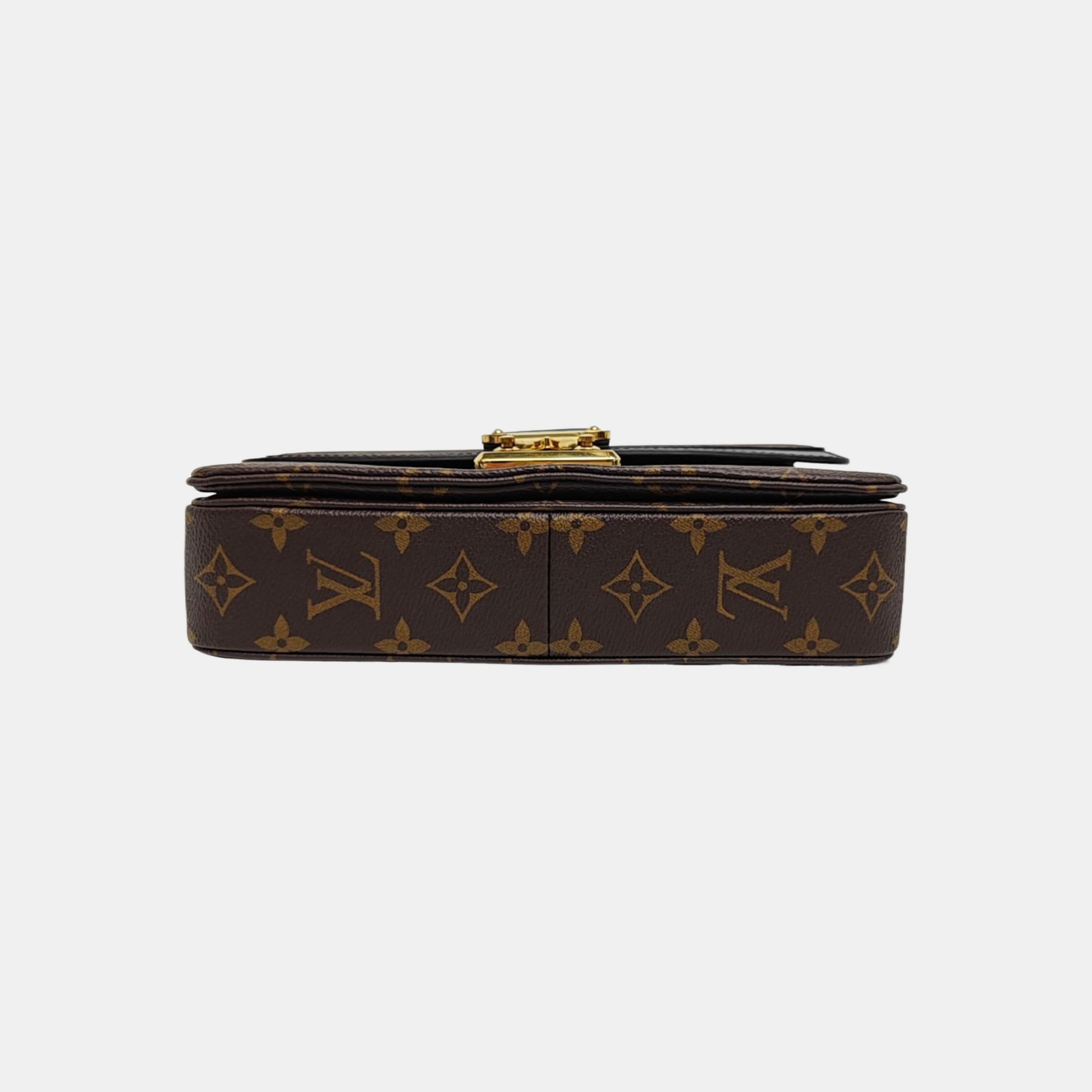 MARCEAU Monogram Coated Canvas Brown
