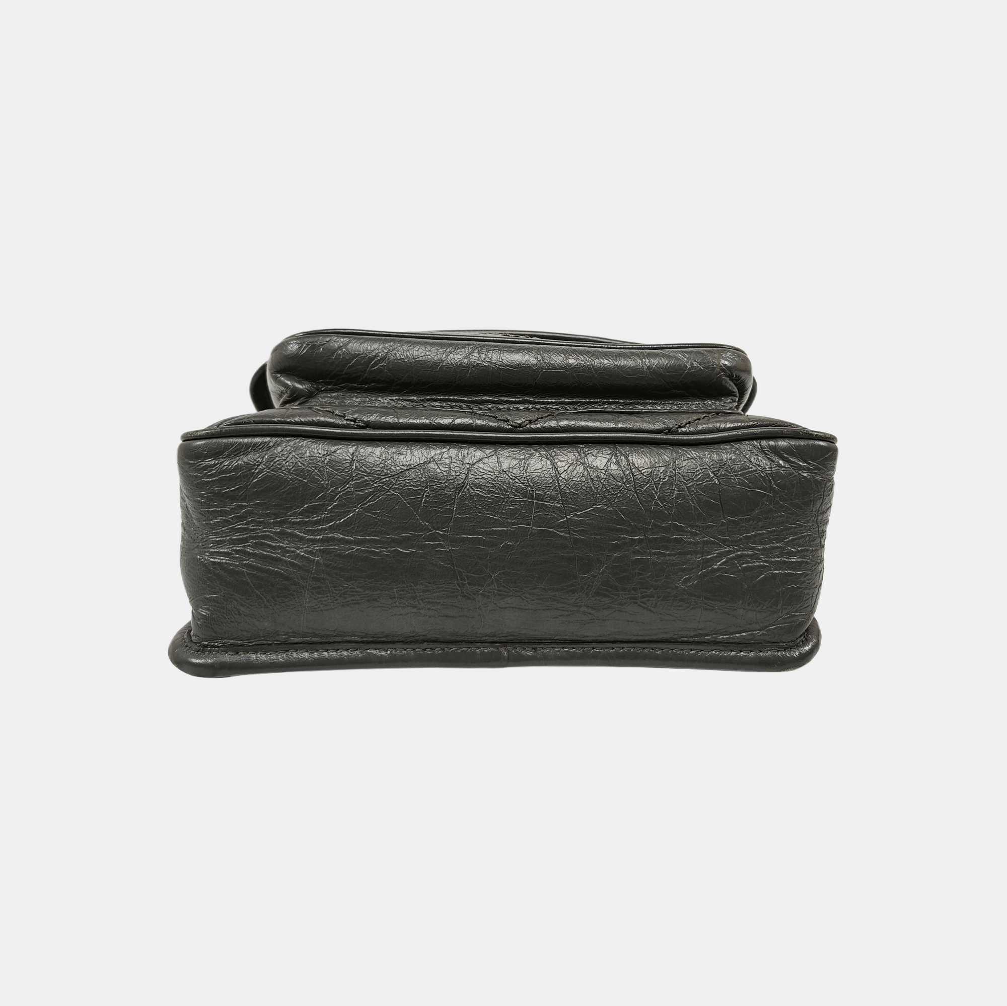 NIKI Small Chevron Calfskin Gray