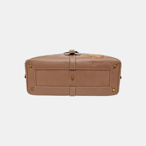 Calfskin Top Handle Bag Beige
