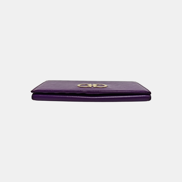 Gancini Calfskin Purple Wallet