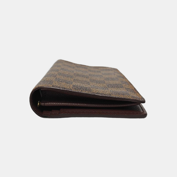 Damier Ebene Coated Canvas Wallet Brown