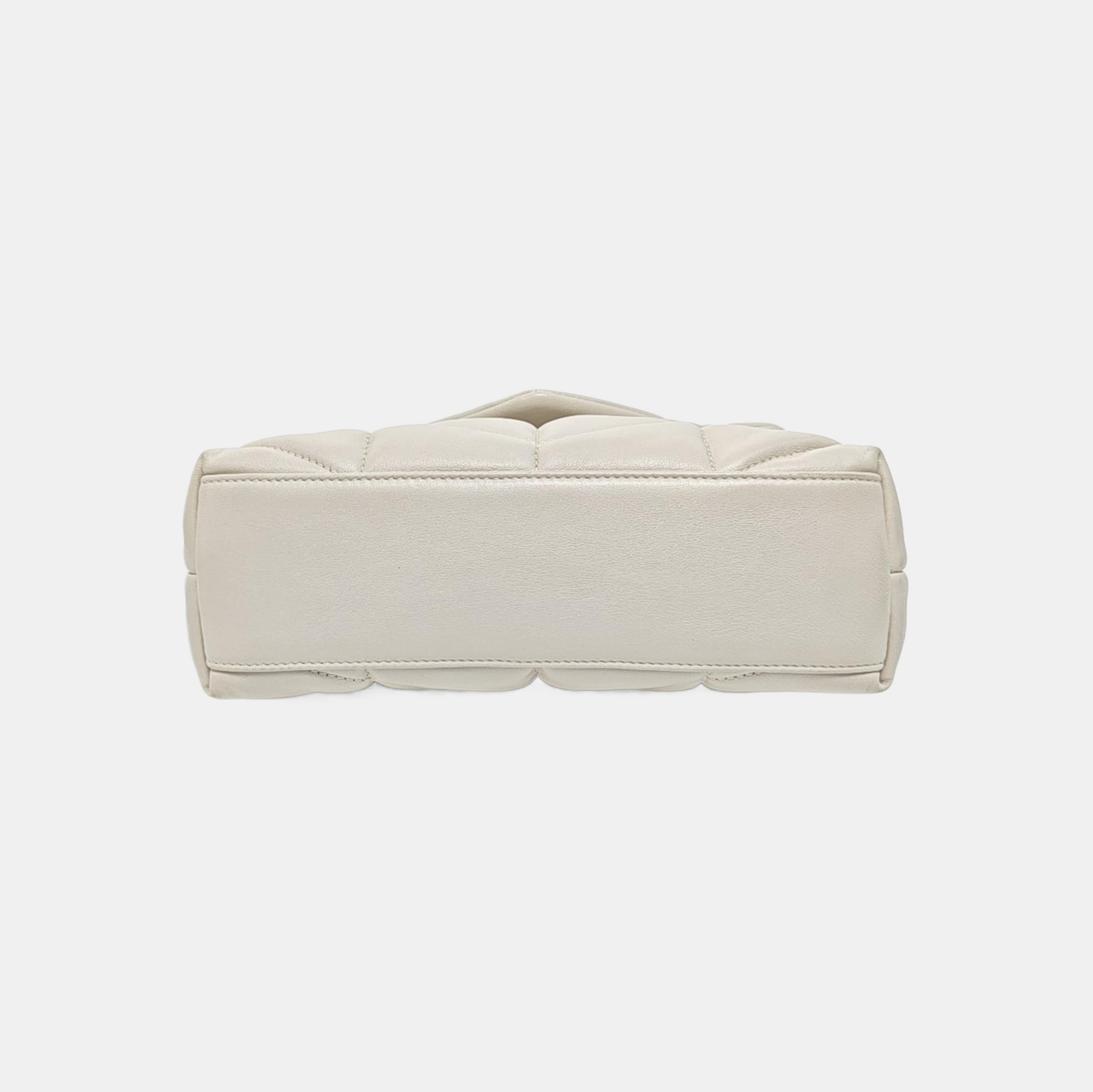 PUFFER TOY Mini Quilted Lambskin White